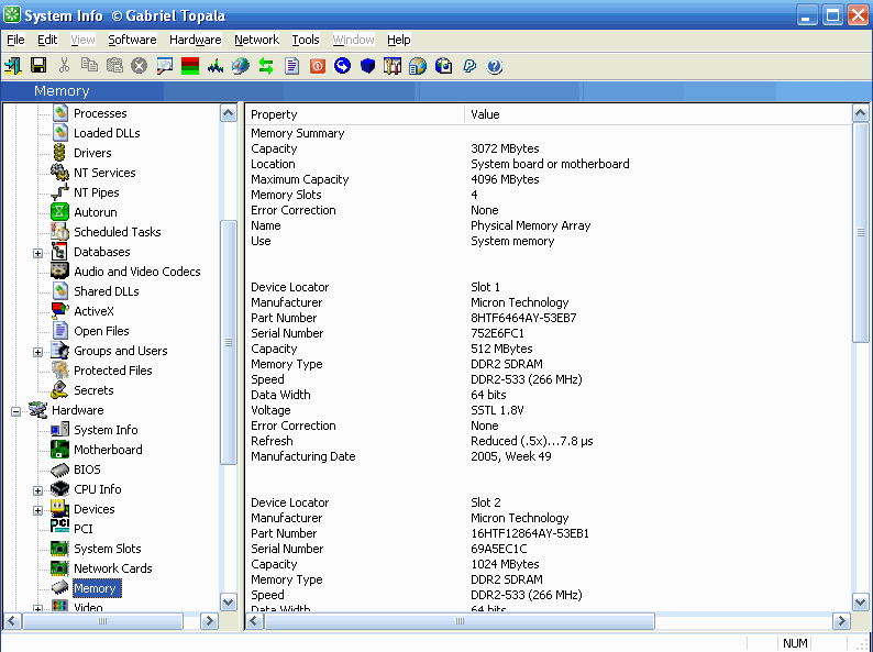 Linux Memory Slot Information